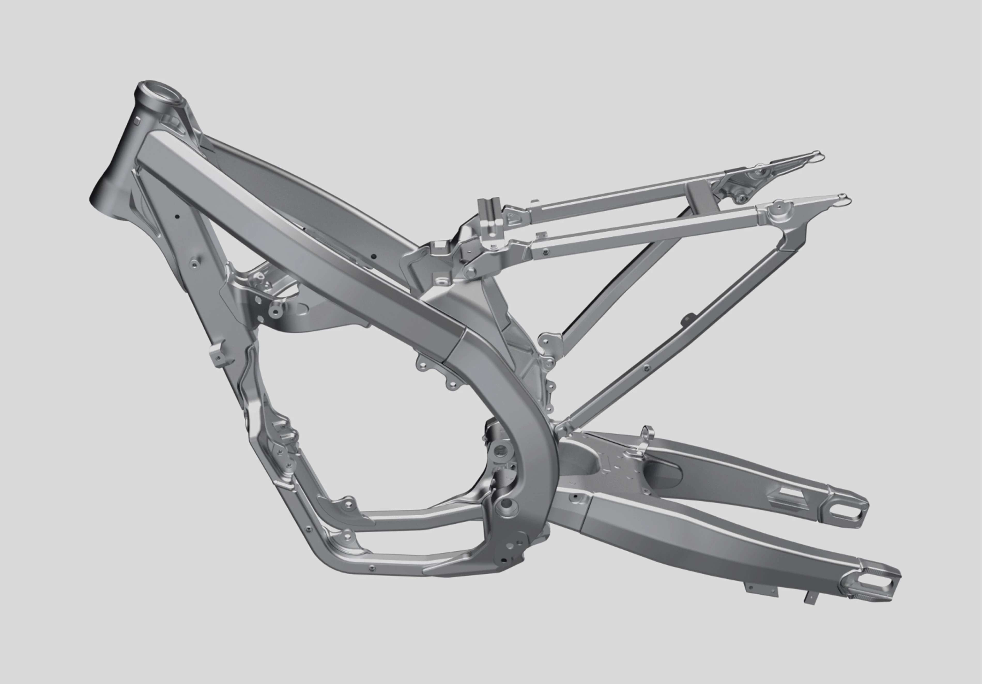 Suzuki RM-Z250 chassis only CGI on grey background