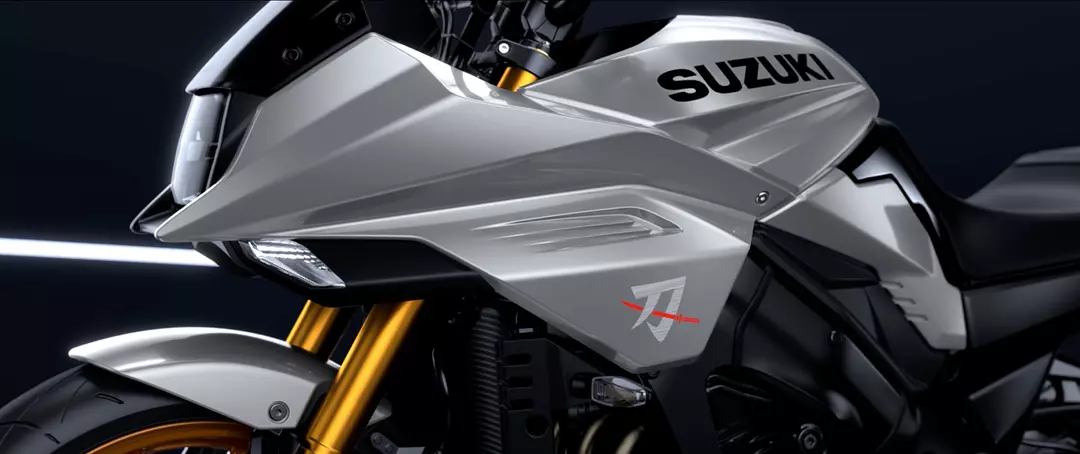 Suzuki Katana front end right hand side details