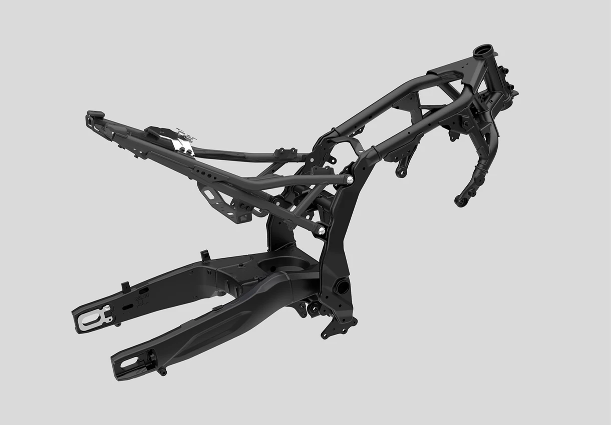 Suzuki GSX-8S chassis studio image cut out