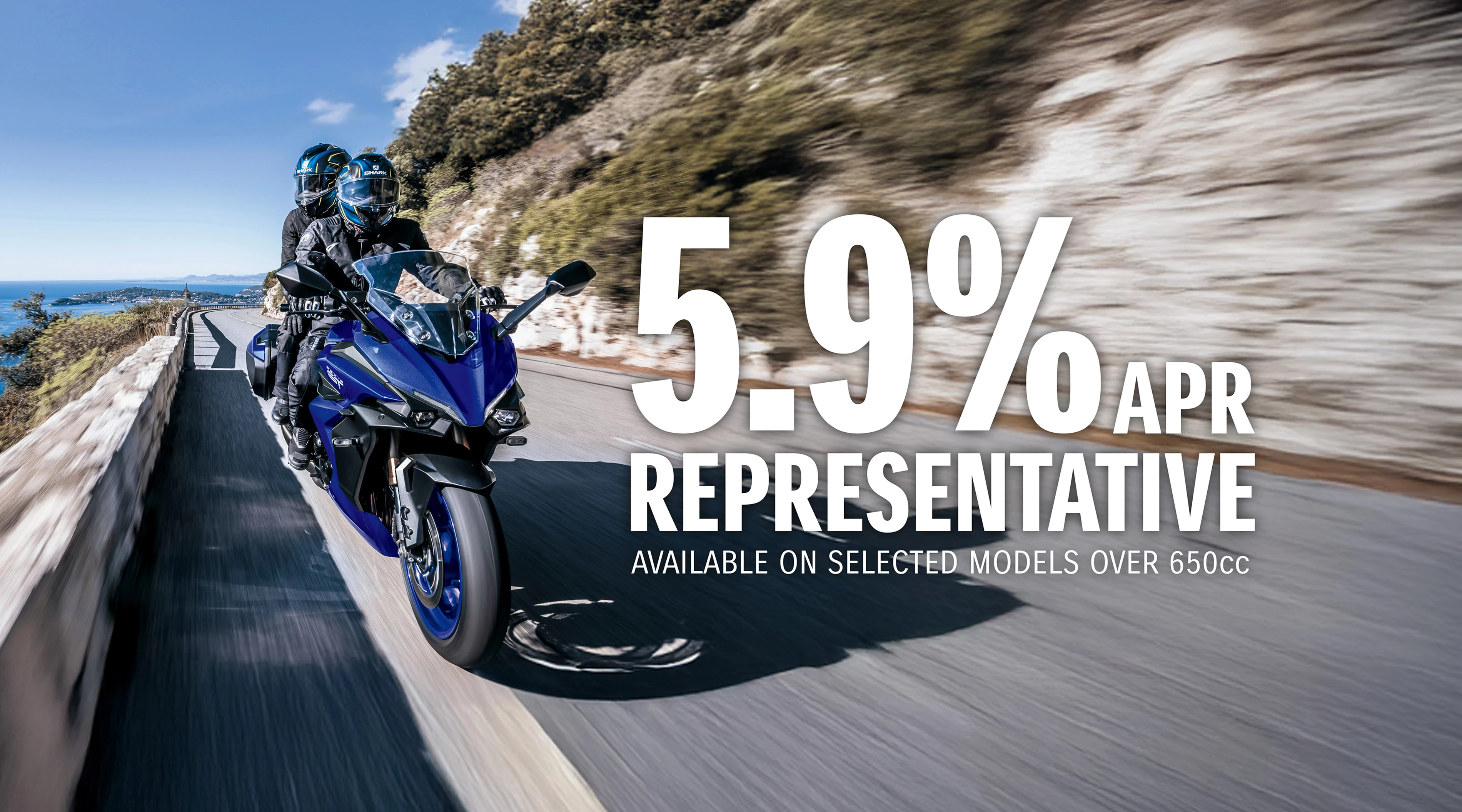 Suzuki GSX-S1000GT+ on a sea mountain pass