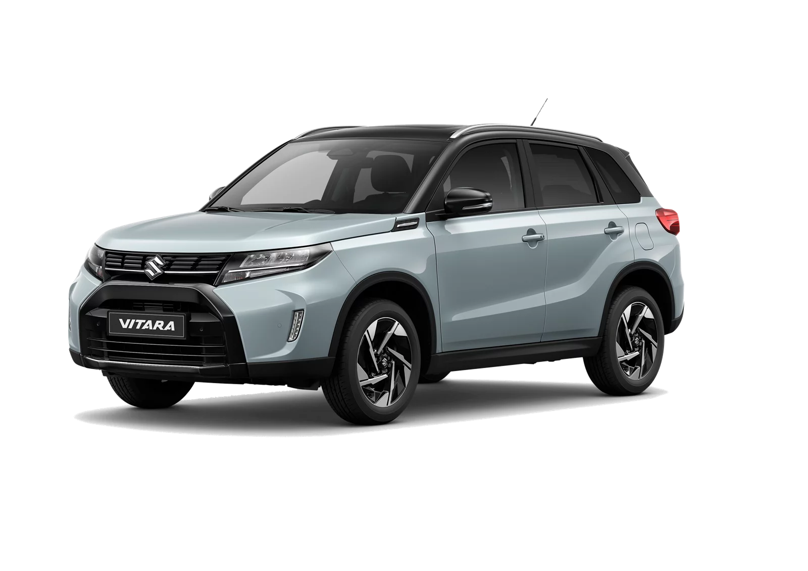 Ice Greyish Blue Suzuki Vitara Ultra to Motion front side view