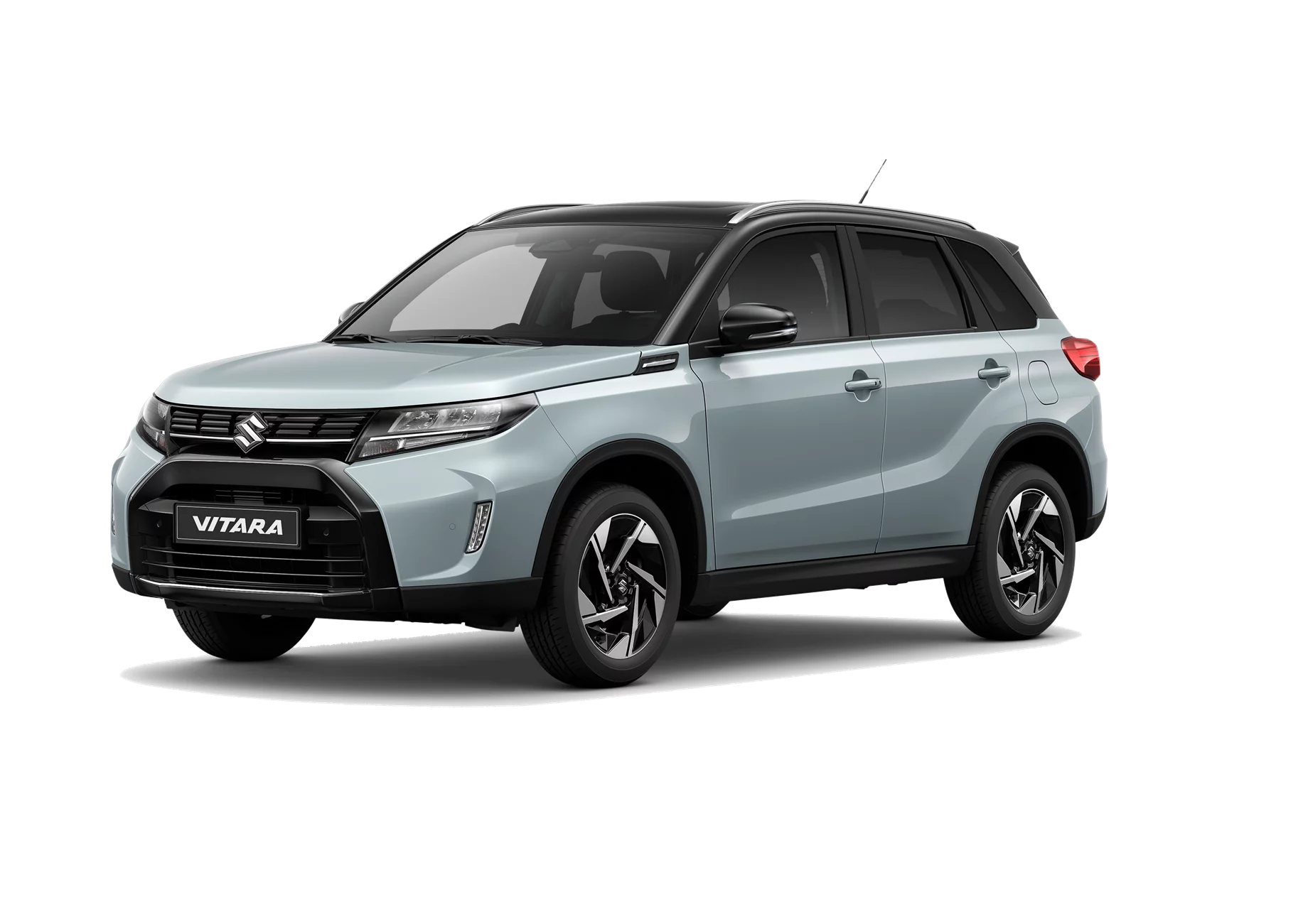 Ice Greyish Blue Suzuki Vitara Ultra to Motion front side view