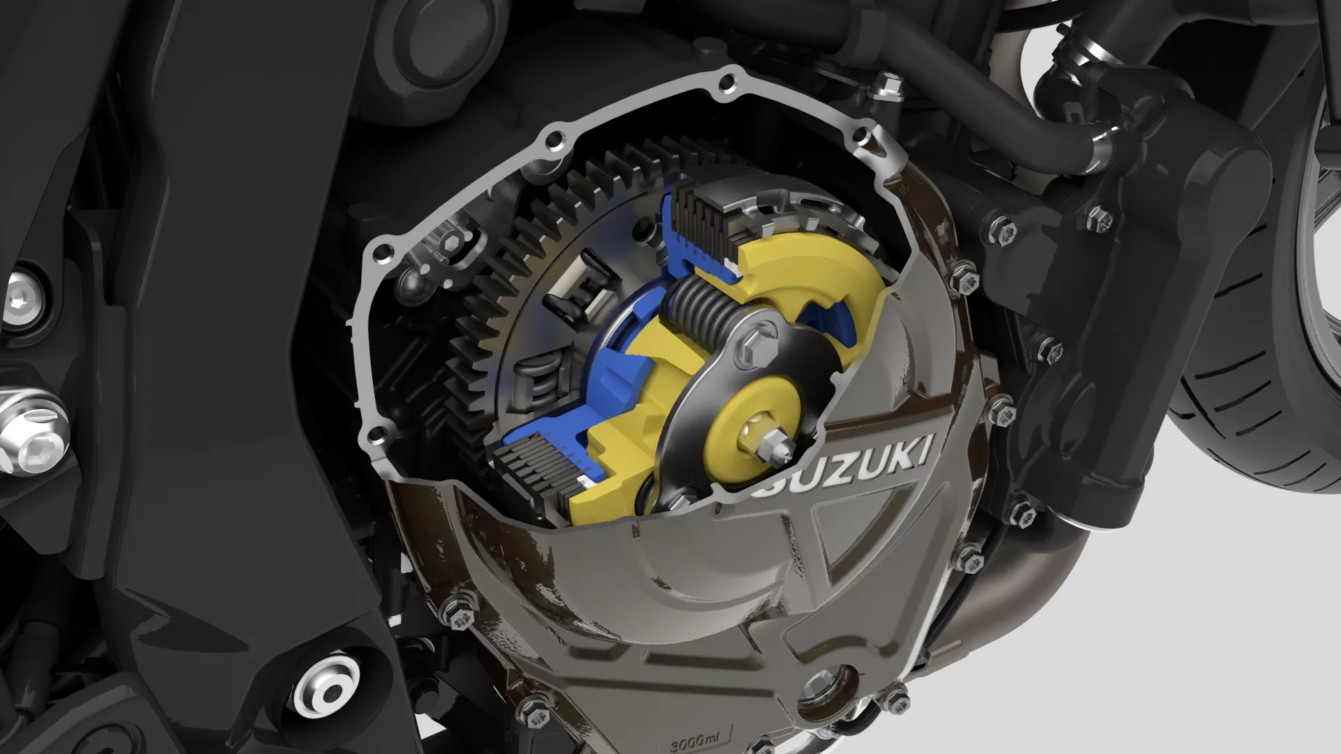Suzuki V-Strom 800RE clutch internals CGI