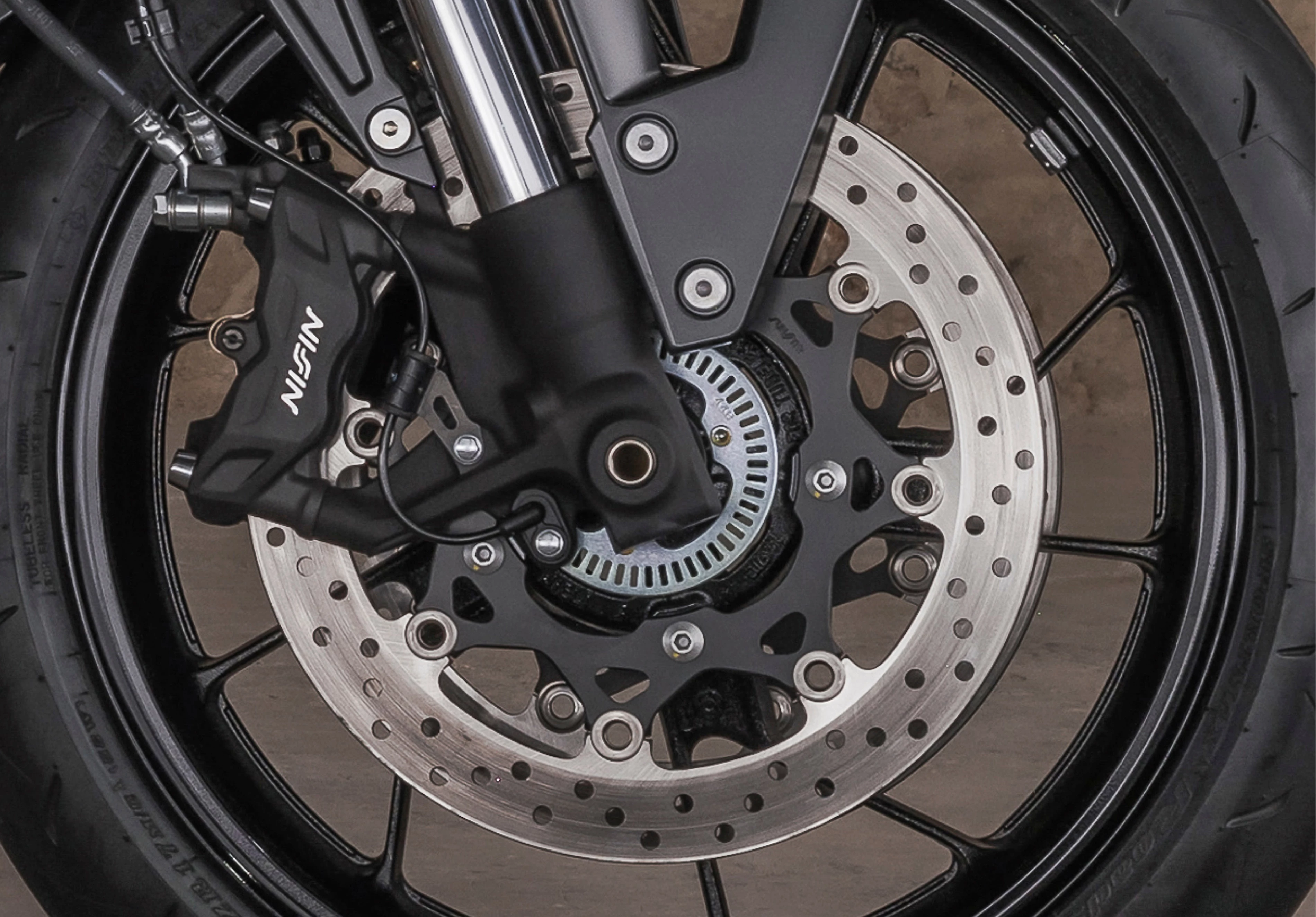 Suzuki GSX-8T front brakes close up 