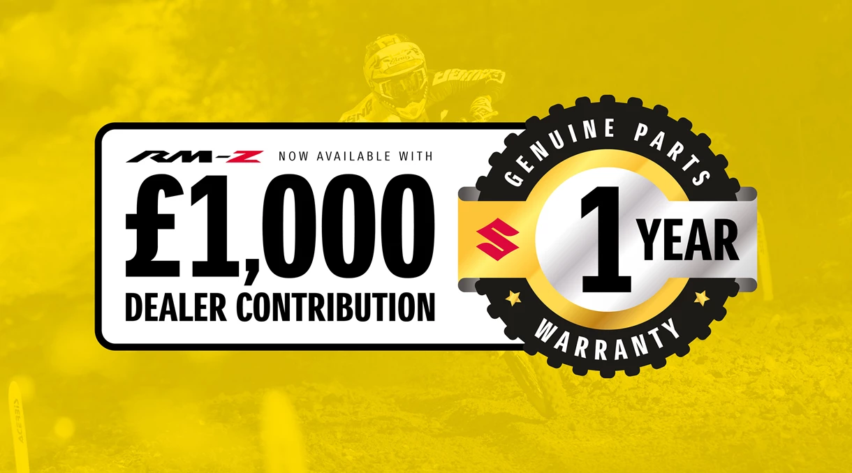 Suzuki RM-Z Genuine Parts Warranty logo