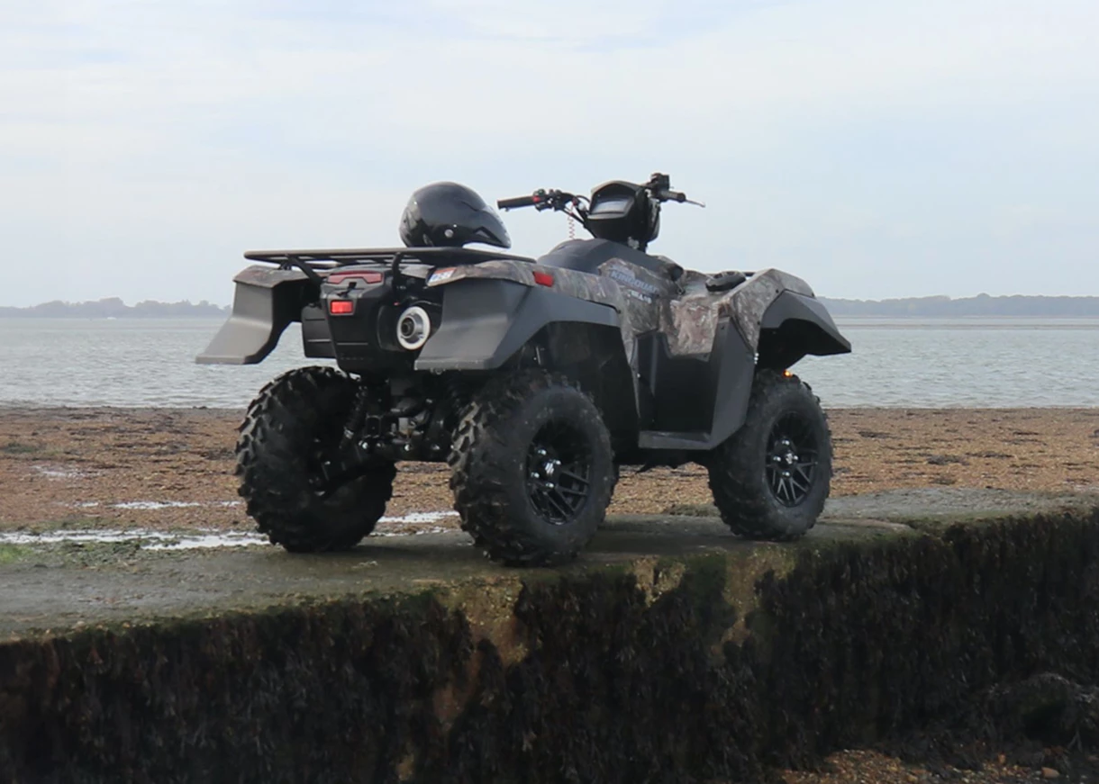 KindQuad Camo overlooking a harbour