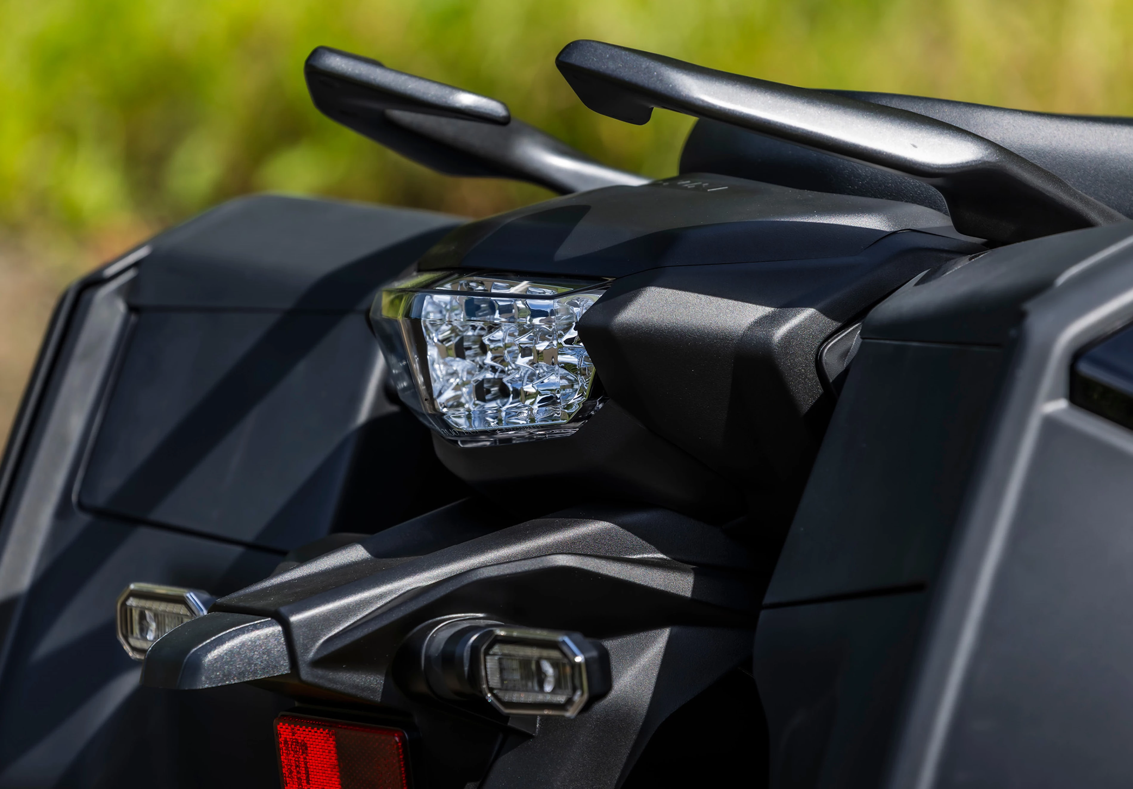 Suzuki GSX-S1000GT+ rear light assembly close up.