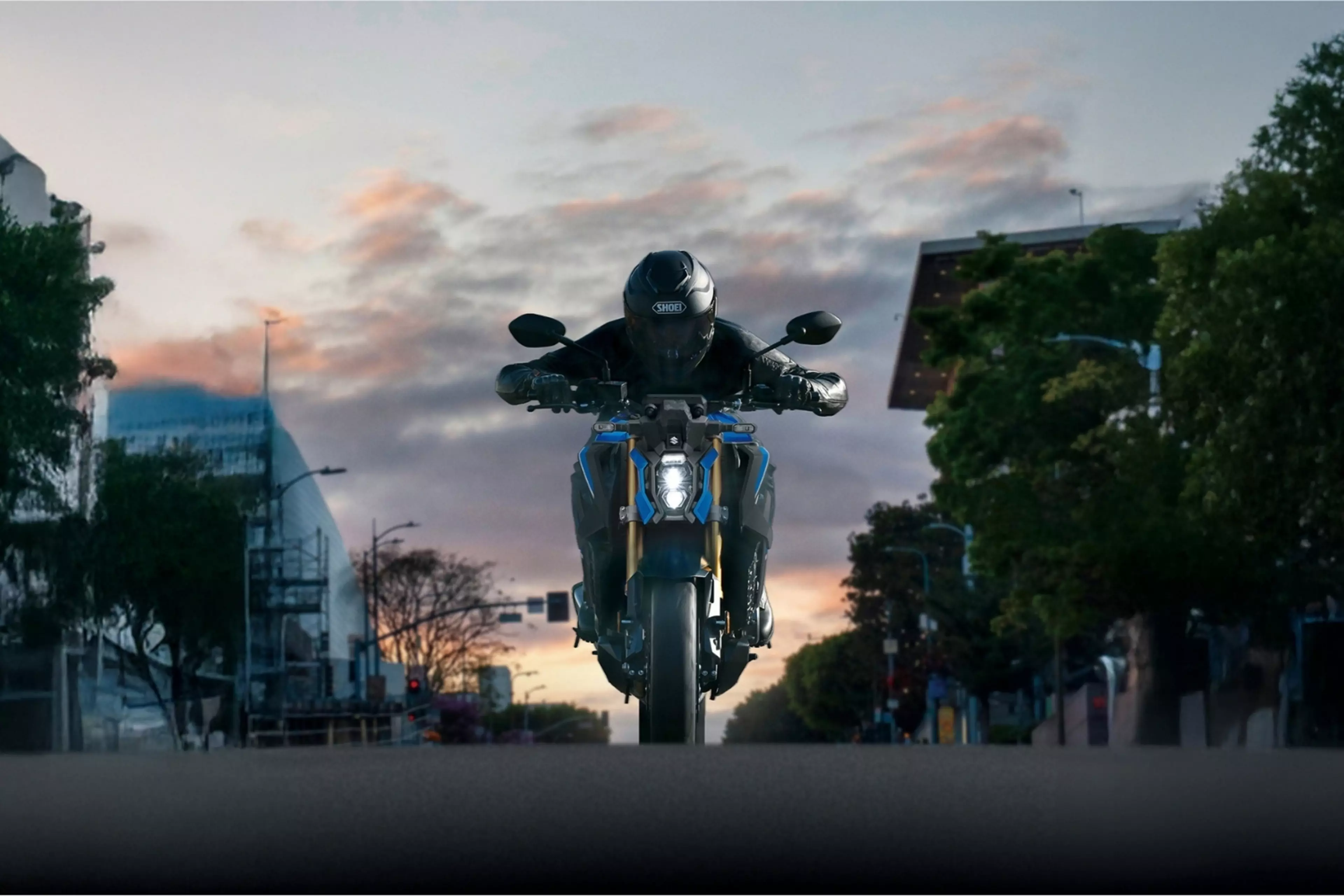 2026 Suzuki GSX-S1000 riding on city street