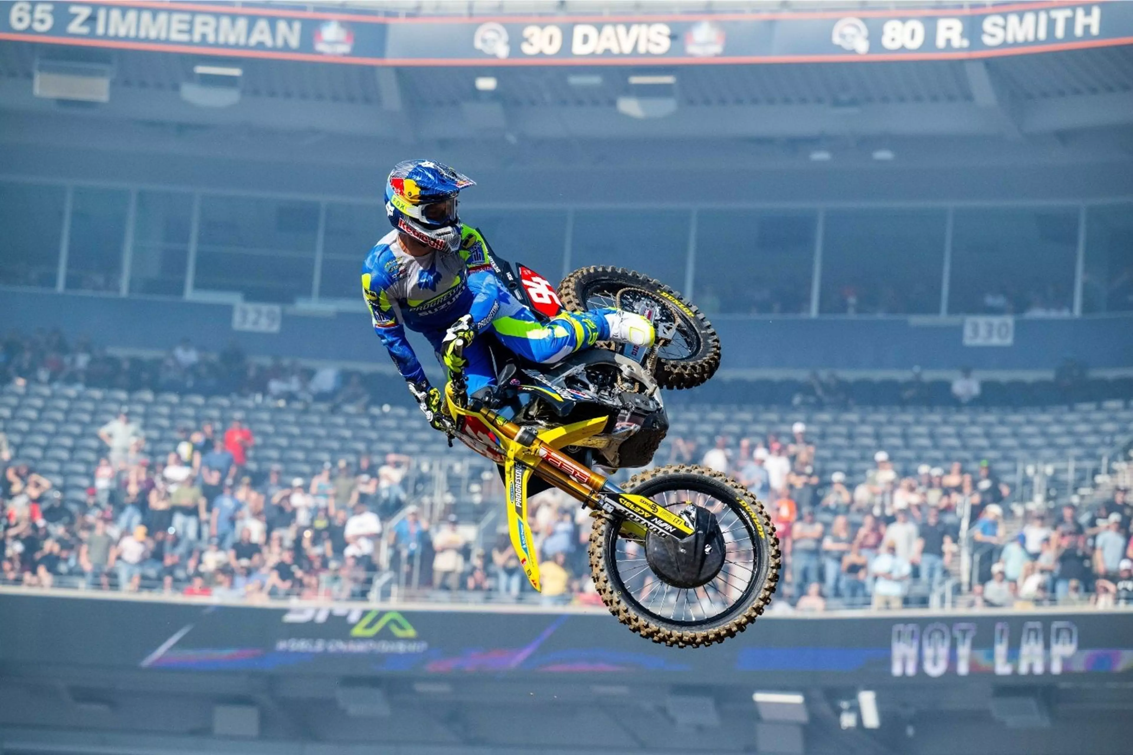 Ken Roczen whips a jump in Denver SX