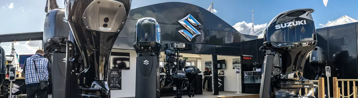 Suzuki Marine stand at Southampton International Boat Show