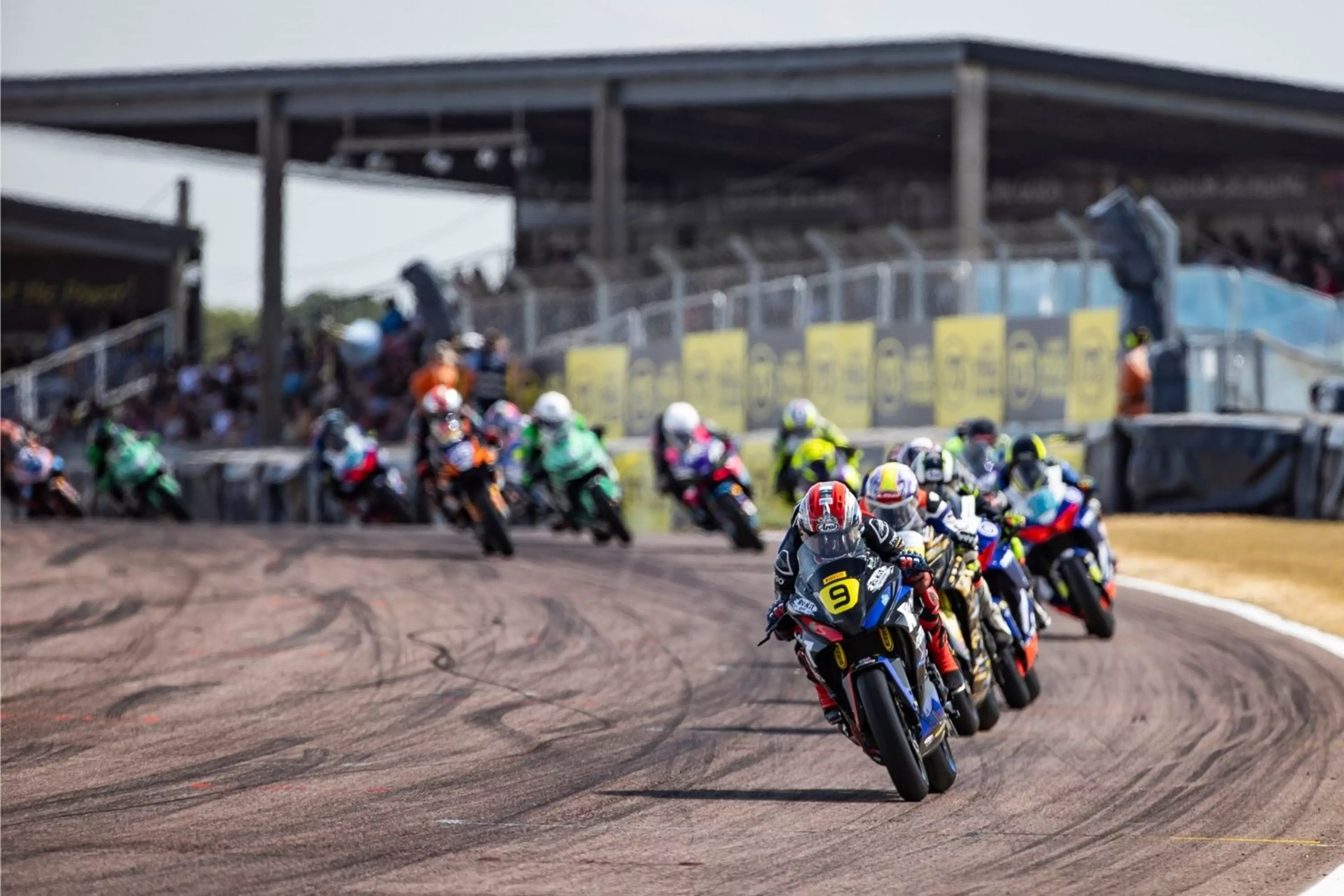 Carl Harris leading Asher Durham at Thruxton