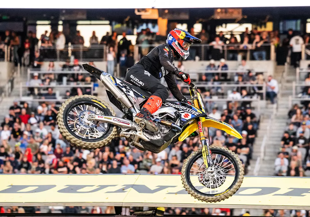 Ken Roczen on his Suzuki RM-Z450 in San Diego
