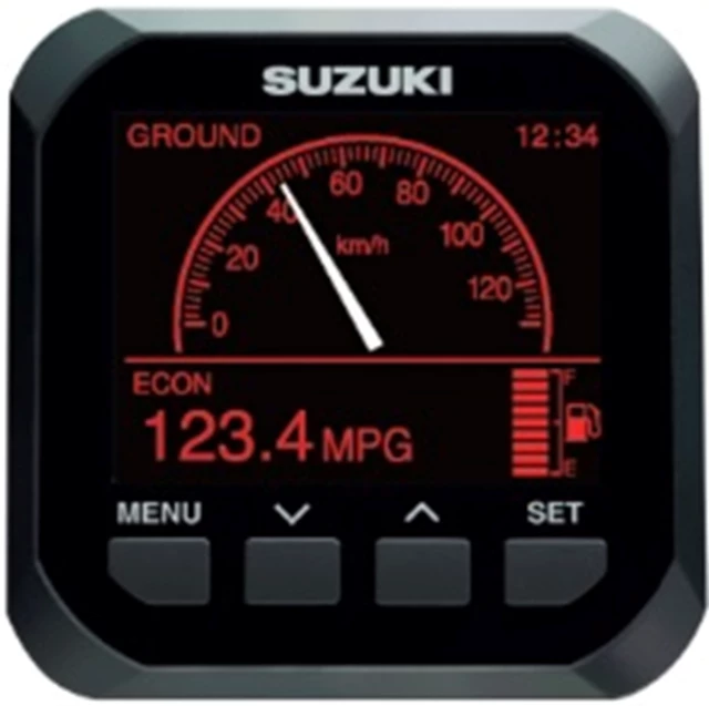 Analogue speed mode on a Suzuki gauge.