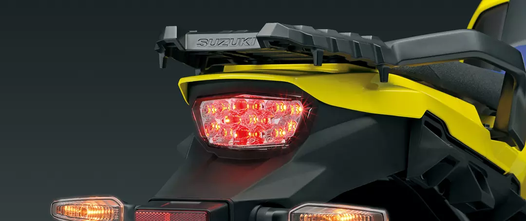 Suzuki V-Strom 1050DE Tour rear headlight close up