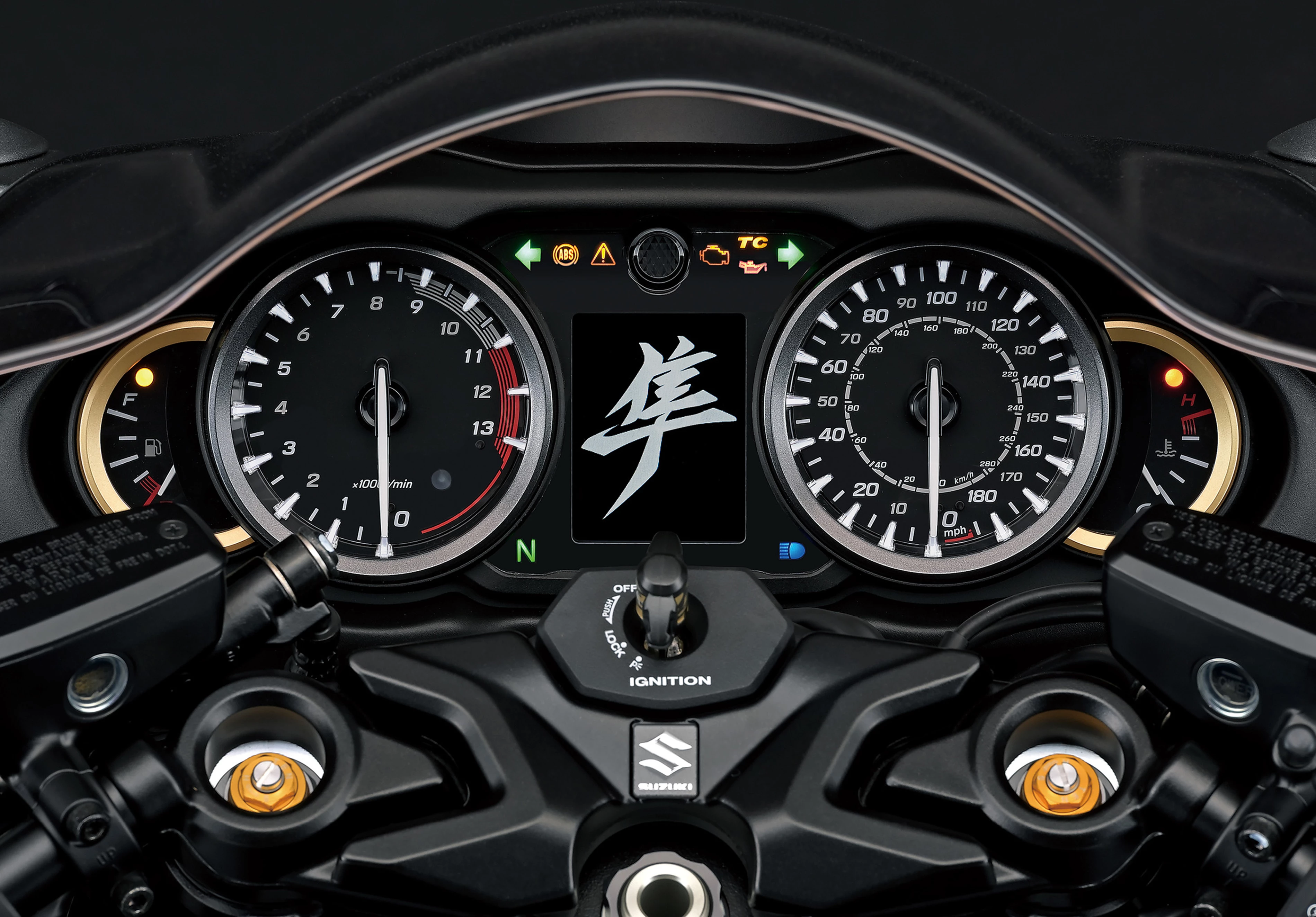 Suzuki Hayabusa instruments and top yoke