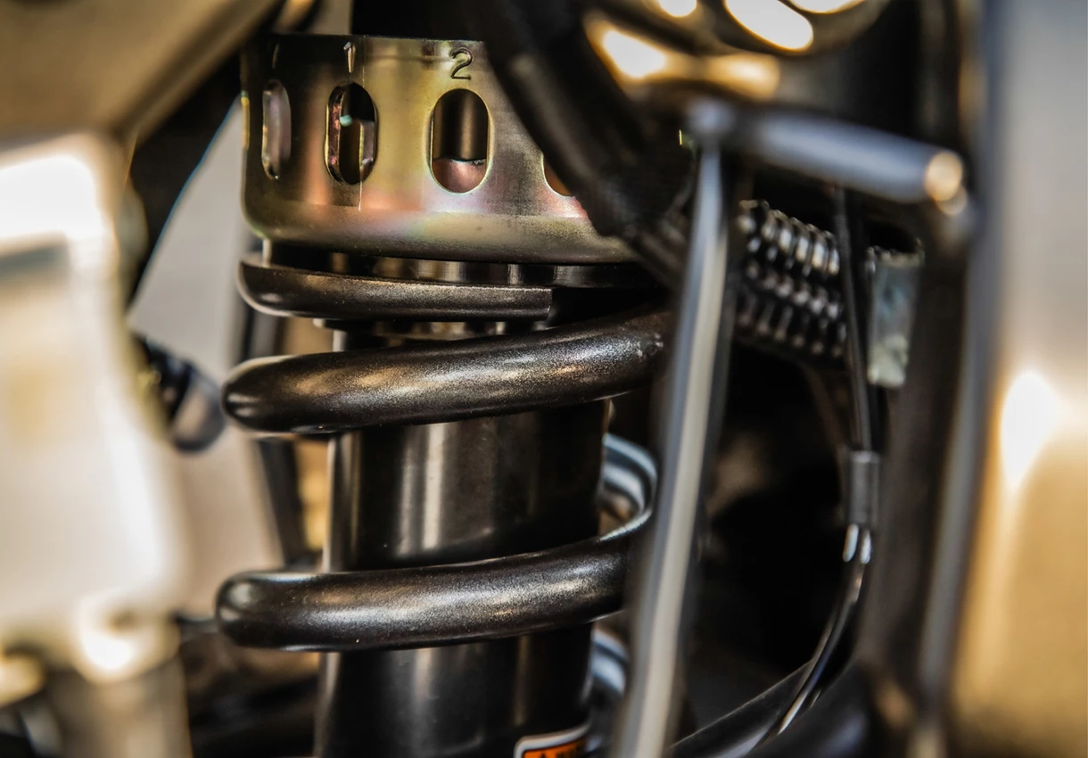 Suzuki GSX-8S rear suspension close-up