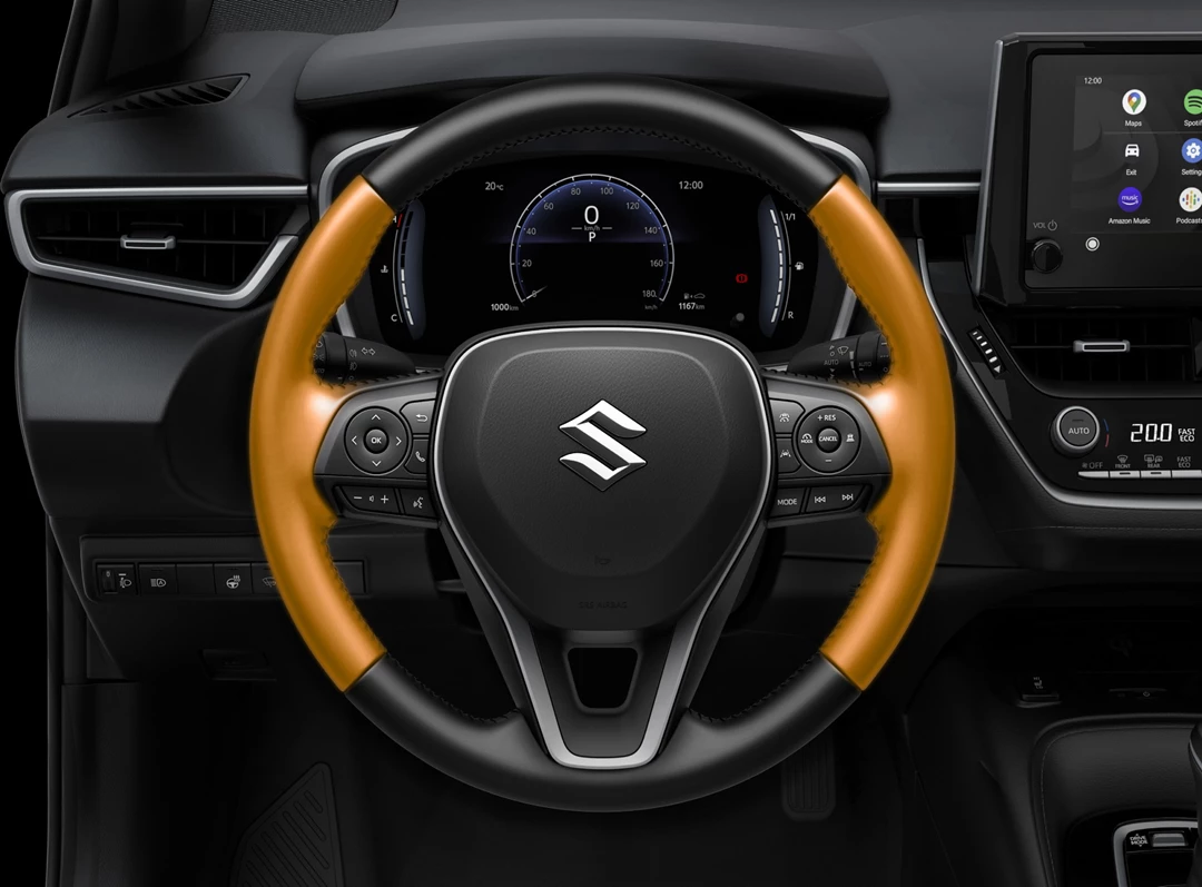 Heated steering wheel and front seats