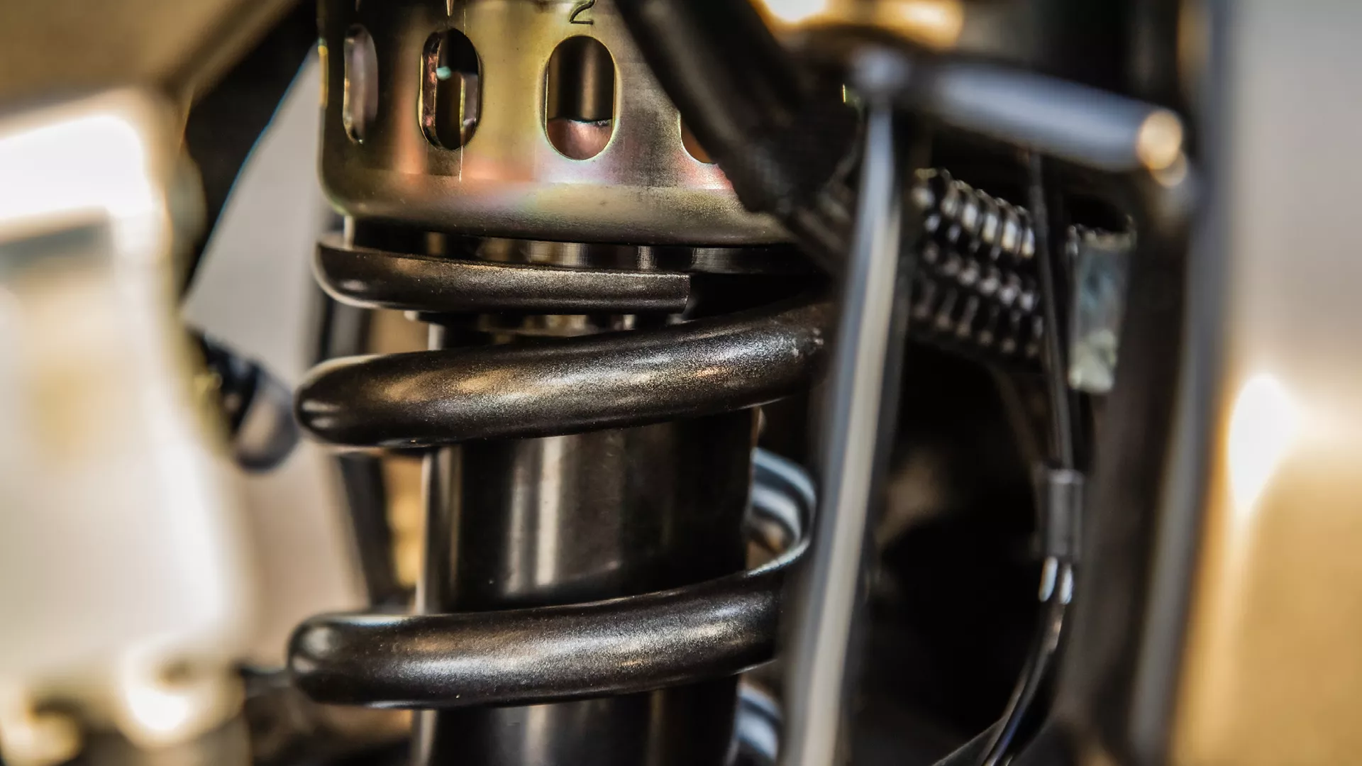 Suzuki GSX-8S rear suspension close-up