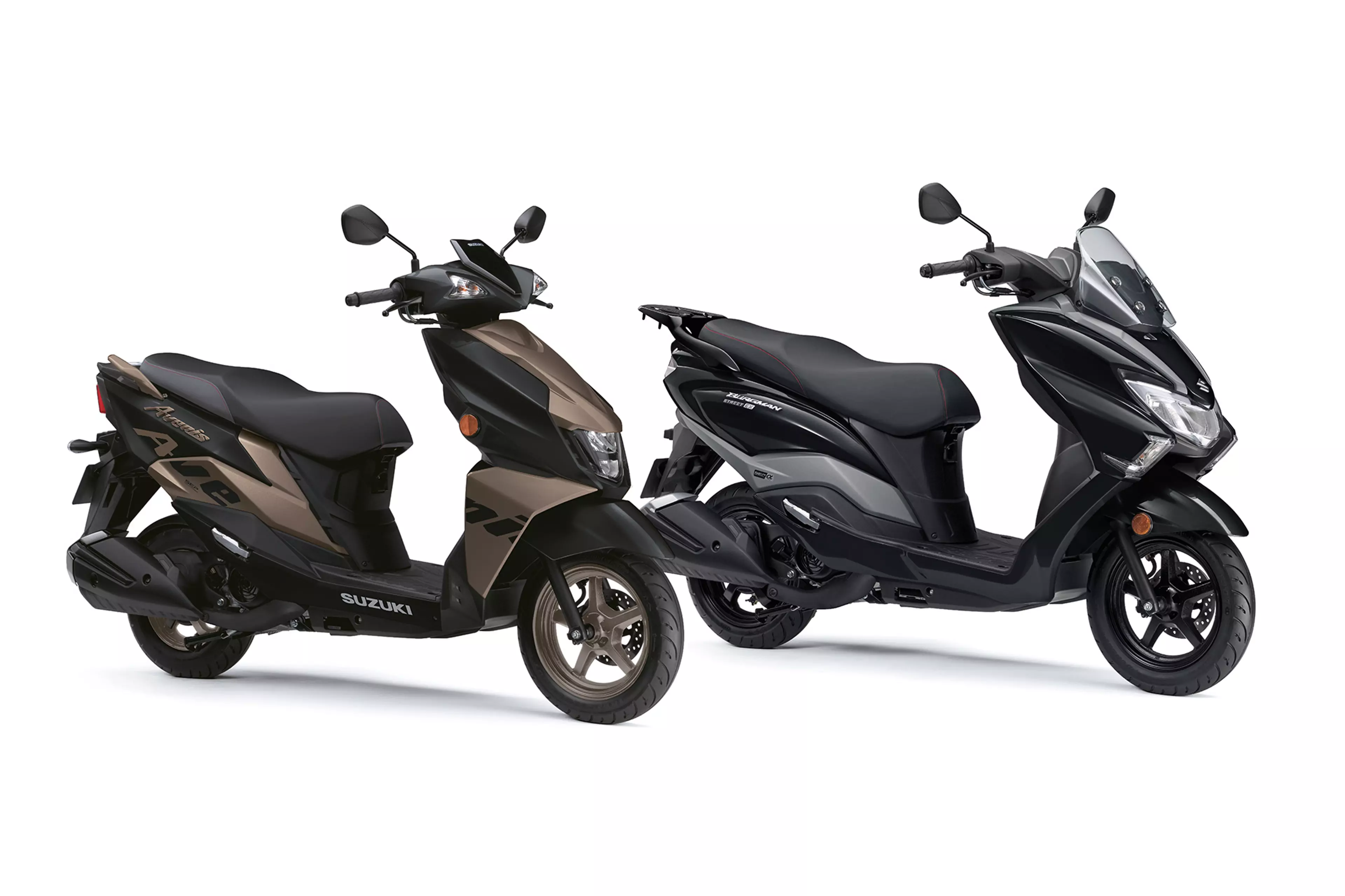 The new colours on thw Avenis 125 and Burgman Street 125EX