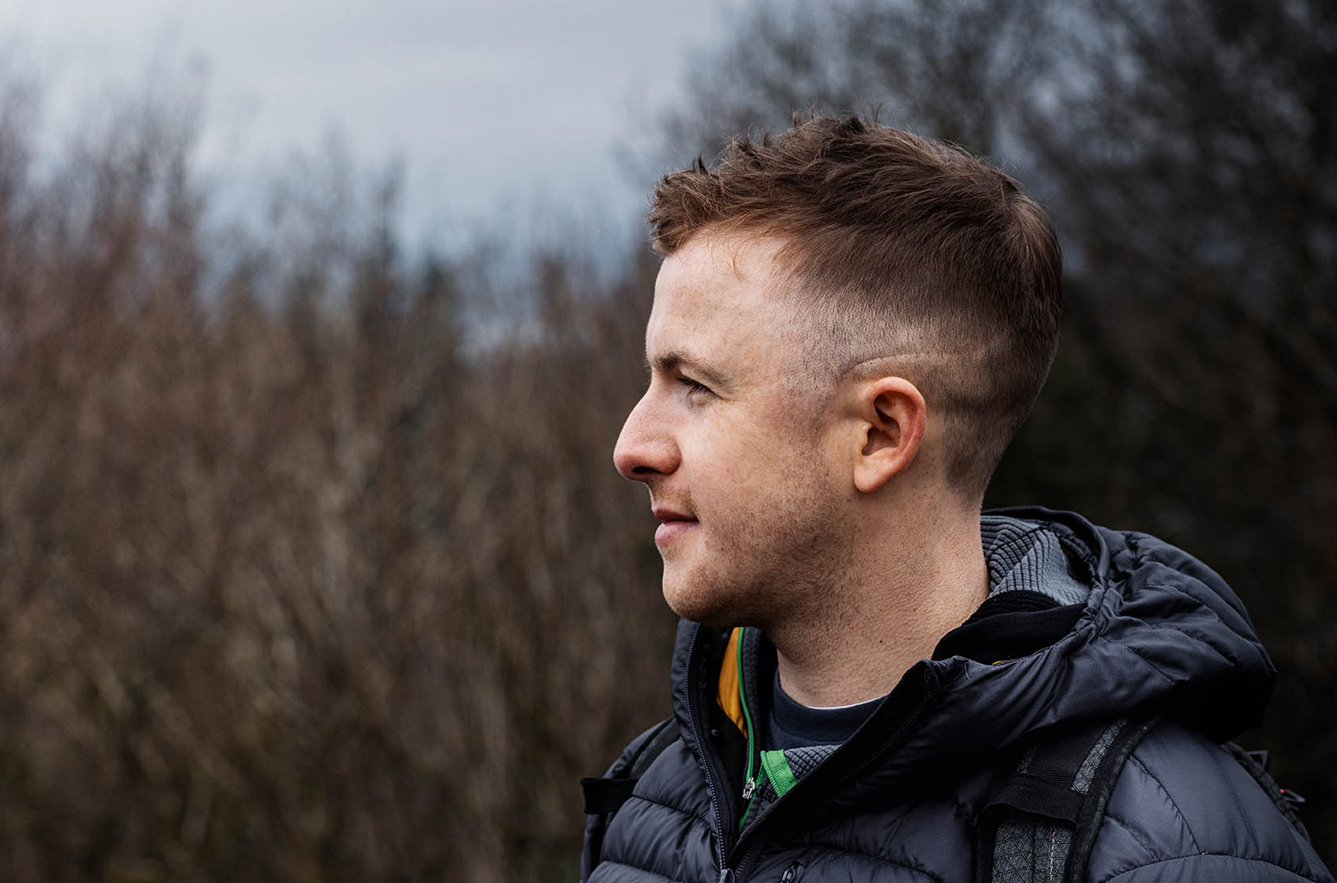 Portrait of man outdoors in nature