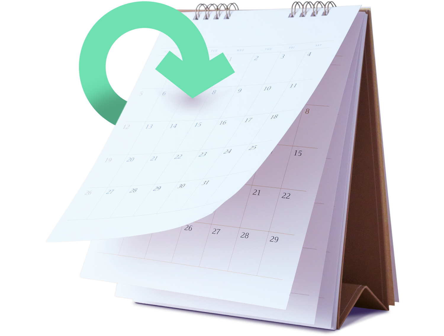 A calendar with the Autoship refill icon.