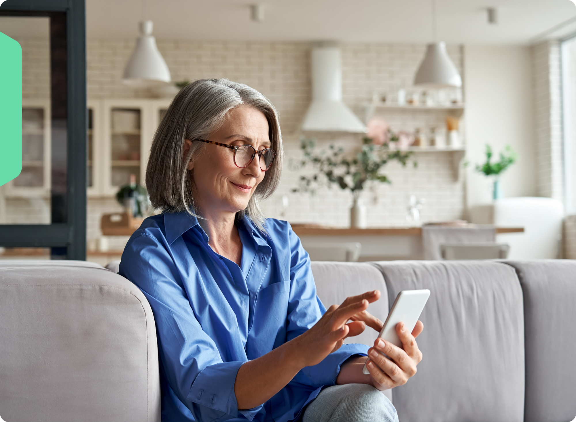 A WholeScripts user using the platform from their mobile phone